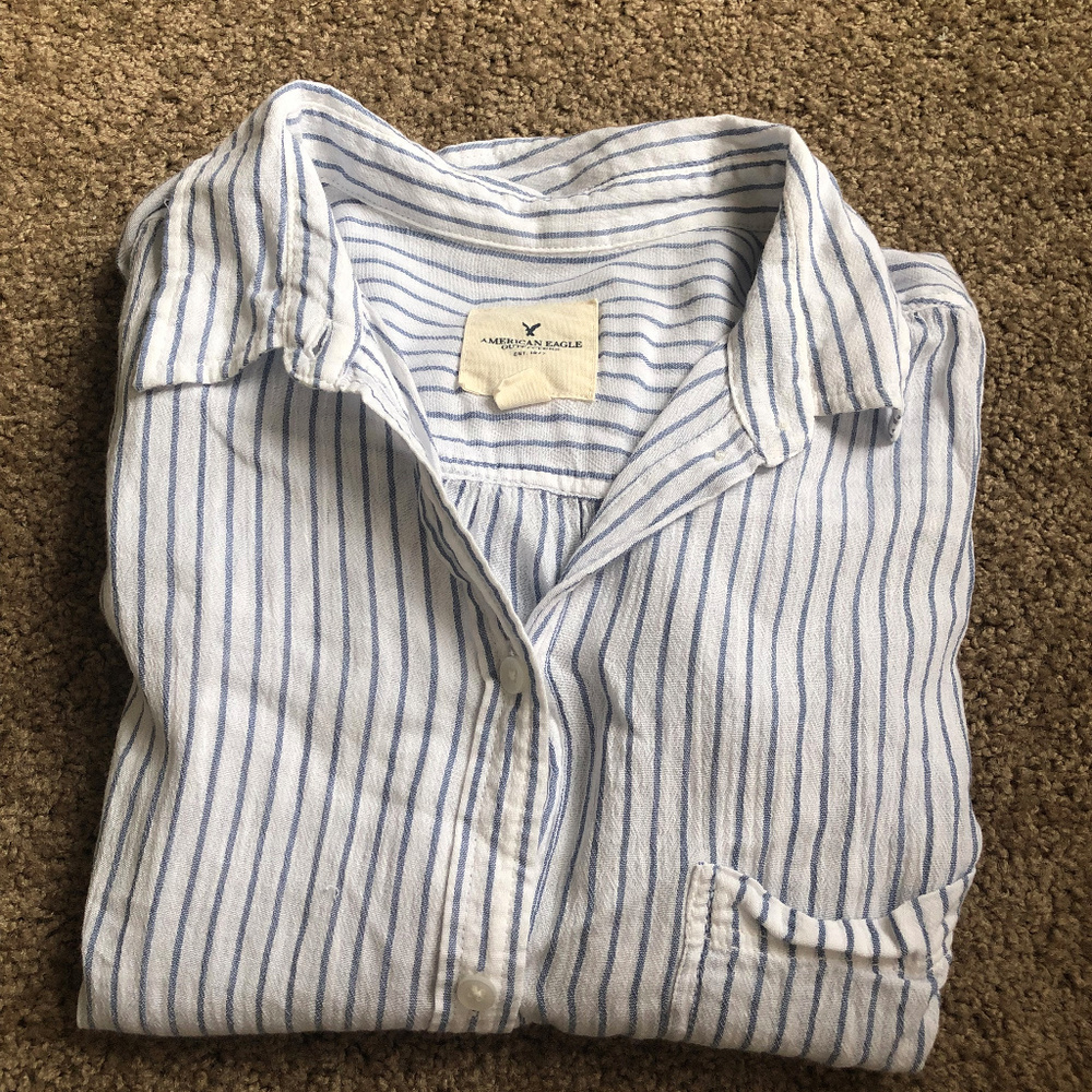American Eagle striped button down